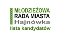 baner Młodzieżowa Rada Miasta Hajnówka - lista kandydatów